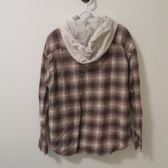 American Eagle Hooded Flannel Shirt. Size XL. Super Soft. - Picture 4 of 4